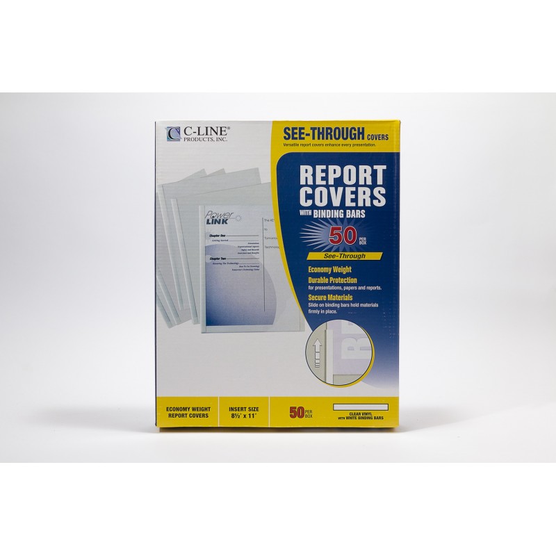 Oxford® Clear Front Report Cover, Letter Size, Light Blue