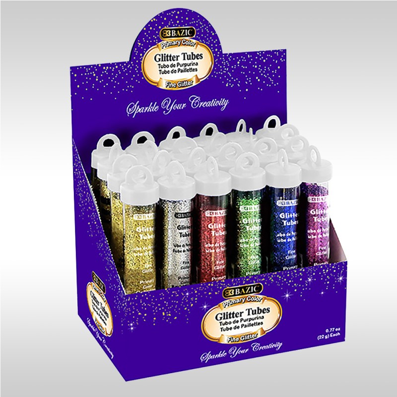 Creator Zone Glitter Tubes – 10 Assorted Colours – Sparkle Pots – UK Made